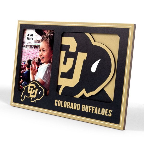 University of Colorado 8x12 photo frame with CU Buffs logo and space for 4x6 photo.